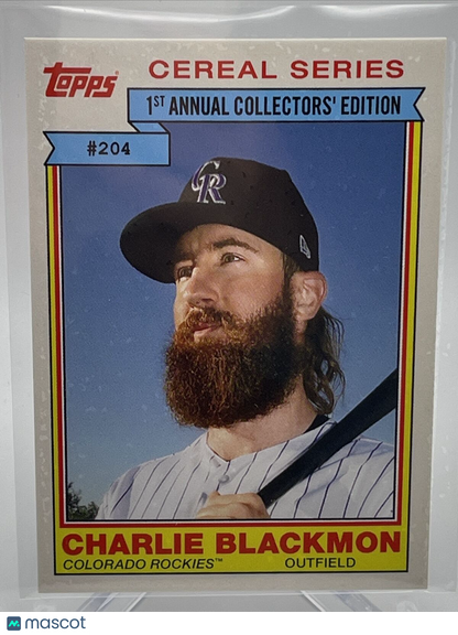 2020 Topps Throwback Thursday Charlie Blackmon Card #204 Mint FREE SHIPPING