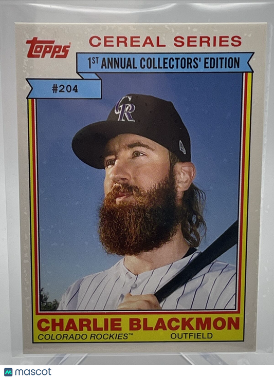 2020 Topps Throwback Thursday Charlie Blackmon Card #204 Mint FREE SHIPPING