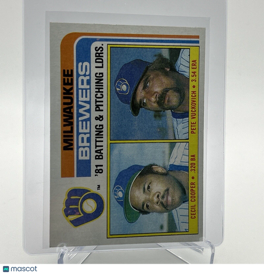 1982 Topps Brewers Leaders/Checklist Baseball Card #703 NM-Mint FREE SHIPPING