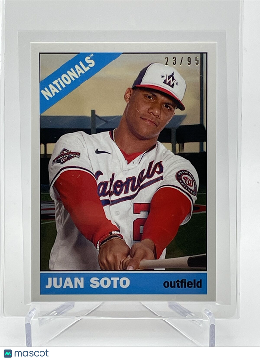2021 Topps Transcendent Juan Soto Baseball Card #1966-JS 23/95 1966 Topps