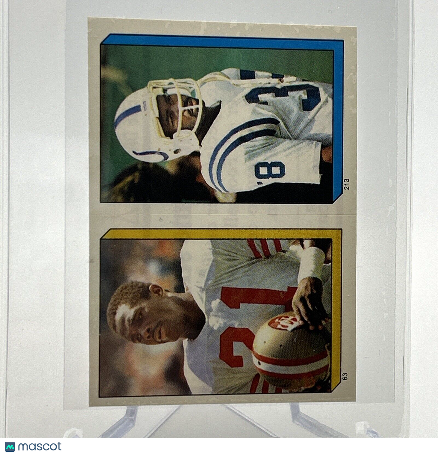 1986 Topps Eric Wright/Eugene Daniel Sticker Card #63/213 NM-MT FREE SHIPPING