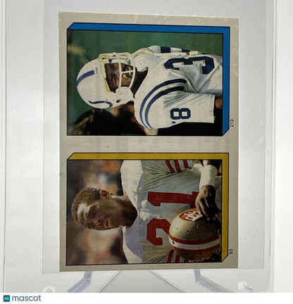 1986 Topps Eric Wright/Eugene Daniel Sticker Card #63/213 NM-MT FREE SHIPPING