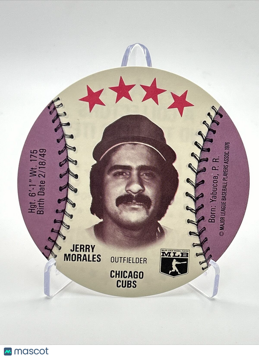 1976 Isaly's Sweet William Disc Jerry Morales Baseball Card NM-MT FREE SHIPPING
