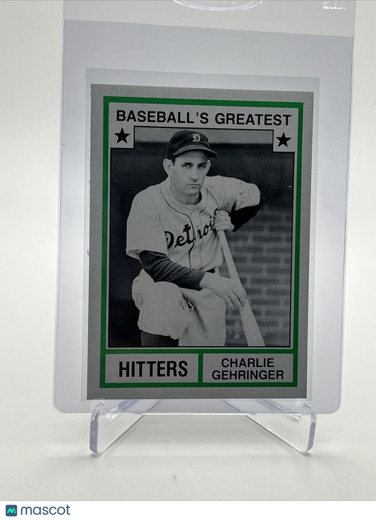 1982 TCMA Greatest Hitters Charlie Gehringer Card #34 Mint FREE SHIPPING