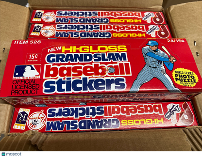 1978 Fleer Stickers Baseball Unopened Box with 24 packs -from a sealed case