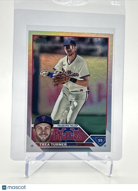 2023 Topps RAINBOW FOIL Trea Turner Baseball Card #475 FREE SHIPPING