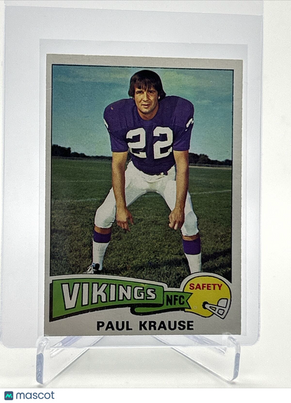 1975 Topps Paul Krause Football Card #496 NM Quality FREE SHIPPING