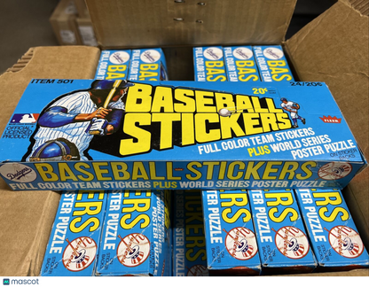 1979 Fleer Stickers Baseball Unopened Box with 24 packs -from a sealed case