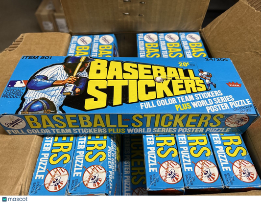 1979 Fleer Stickers Baseball Unopened Box with 24 packs -from a sealed case