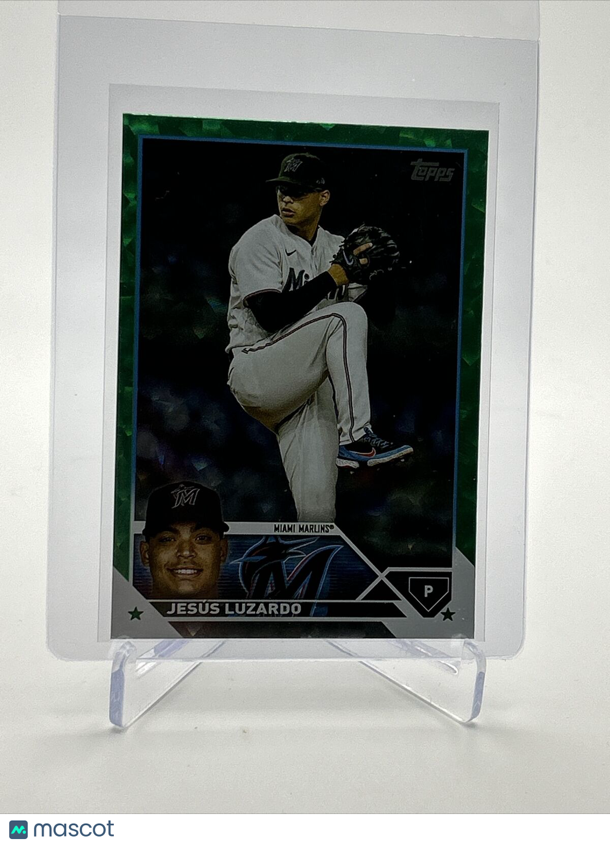 2023 Topps Green Foil Jesus Luzardo Baseball Card #563 037/499 FREE SHIPPING