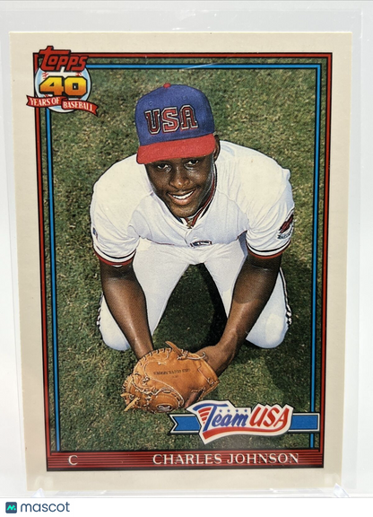 1991 Topps Traded Charles Johnson Rookie Baseball Card #61T Mint FREE SHIPPING