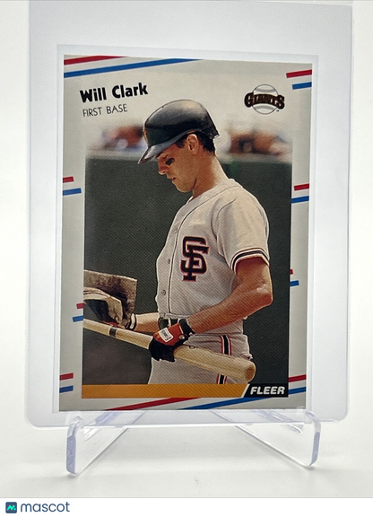 1988 Fleer Will Clark Baseball Card #78 Mint FREE SHIPPING