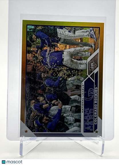 2023 Topps GOLD FOIL Colorado Rockies Baseball Card #445 FREE SHIPPING