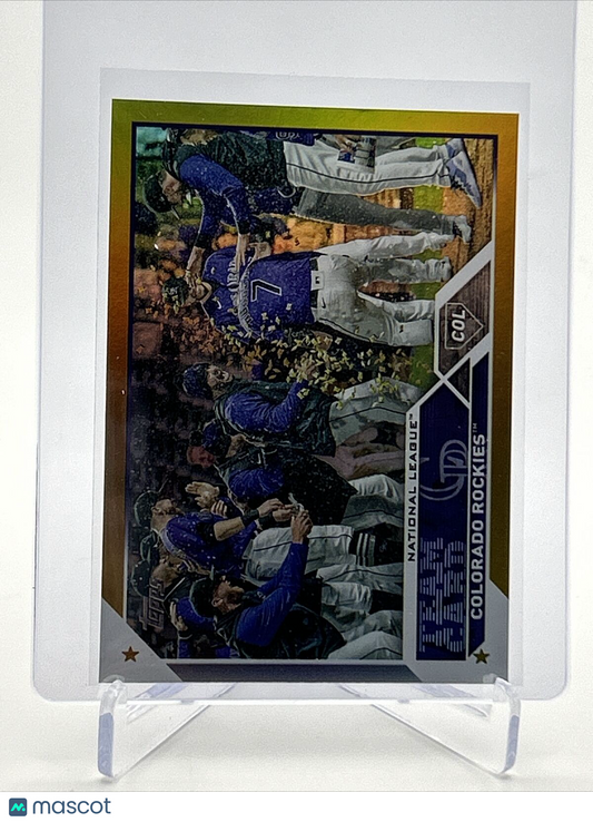 2023 Topps GOLD FOIL Colorado Rockies Baseball Card #445 FREE SHIPPING