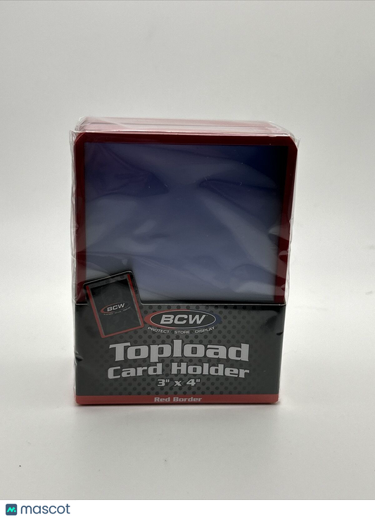 BCW 3X4 RED BORDER Toploaders 35pt 1 Pack of 25 for Standard Sized Cards