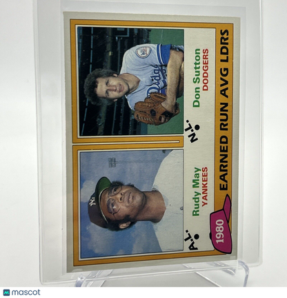 1981 Topps 1980 Earned Run Average Leaders Card #7 NM-Mint FREE SHIPPING