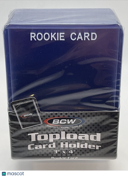 BCW 3X4 WHITE ROOKIE Toploaders 35pt 1 Pack of 25 for Standard Sized Cards
