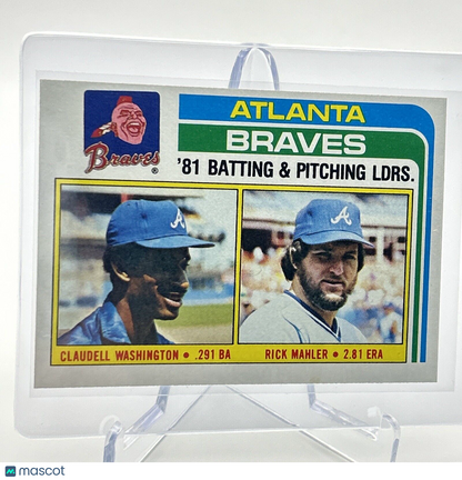 1982 Topps Braves Leaders/Checklist Baseball Card #126 NM-Mint FREE SHIPPING