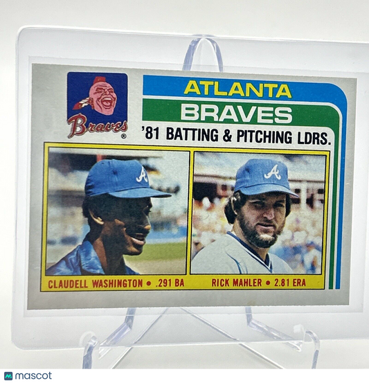 1982 Topps Braves Leaders/Checklist Baseball Card #126 NM-Mint FREE SHIPPING