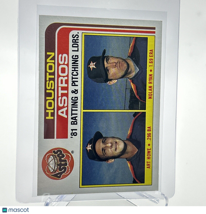 1982 Topps Astros Leaders/Checklist Baseball Card #66 NM-Mint FREE SHIPPING