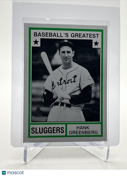 1982 TCMA Greatest Sluggers Hank Greenberg Baseball Card #27 Mint FREE SHIPPING
