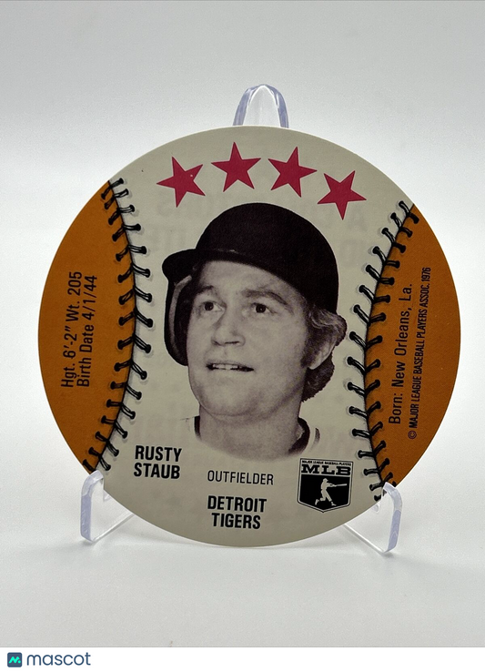 1976 Isaly's Sweet William Disc Rusty Staub Baseball Card NM-MT FREE SHIPPING