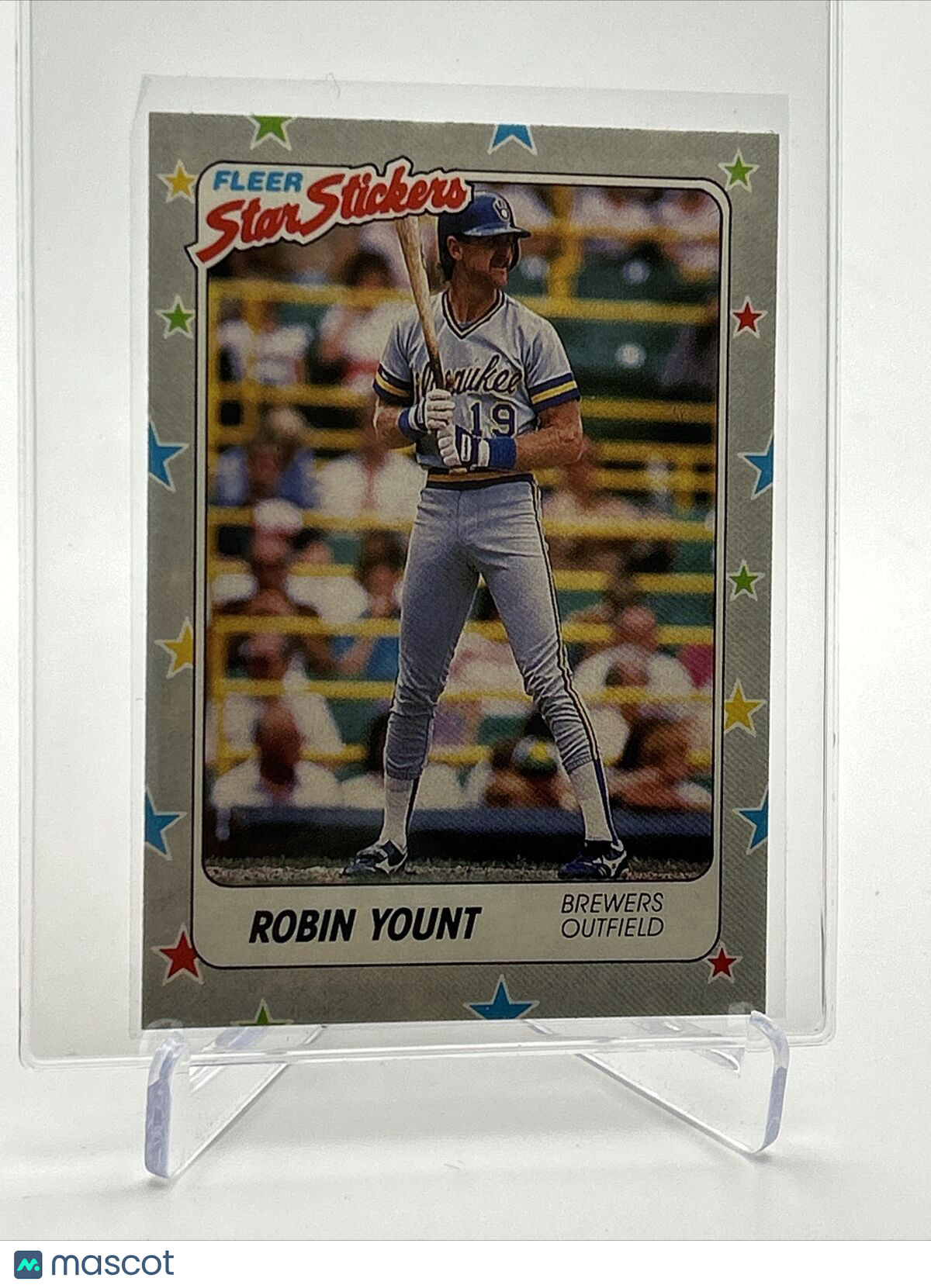 1988 Fleer Star Stickers Robin Yount Baseball Card #40 NM-MT FREE SHIPPING