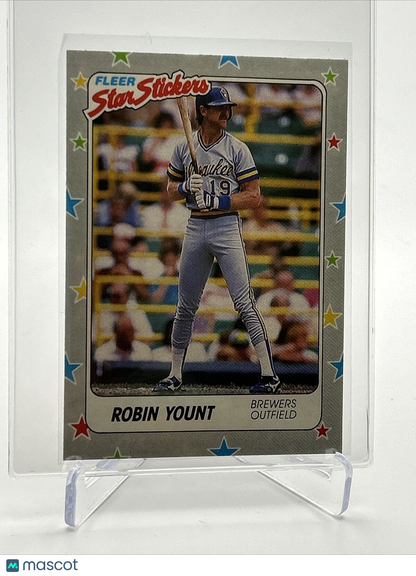 1988 Fleer Star Stickers Robin Yount Baseball Card #40 NM-MT FREE SHIPPING