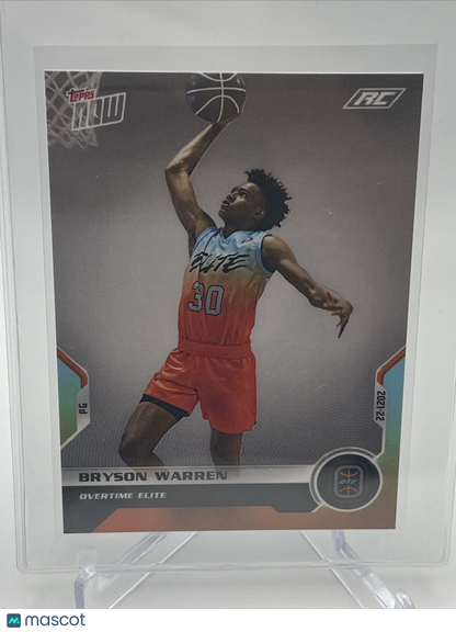 2021 Topps Now OTE Bryson Warren Rookie Basketball Card #14 Mint FREE SHIPPING