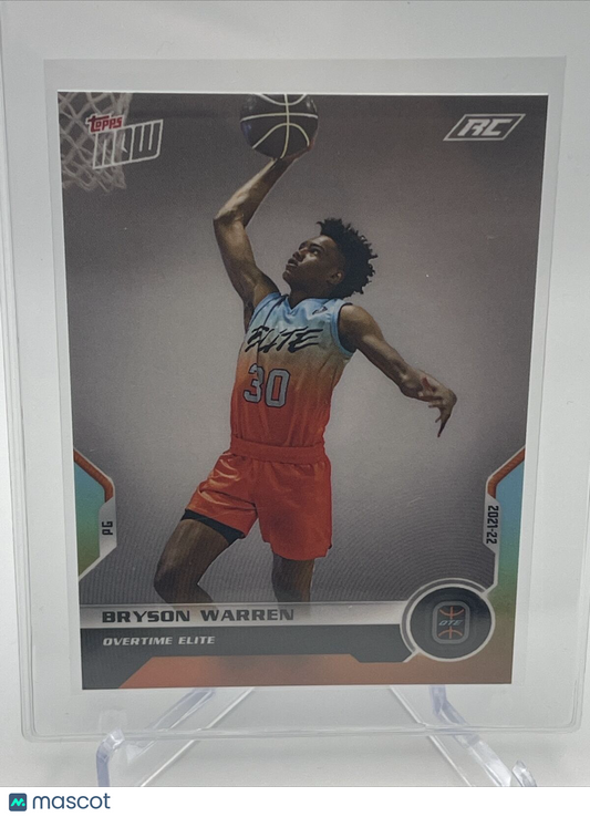 2021 Topps Now OTE Bryson Warren Rookie Basketball Card #14 Mint FREE SHIPPING