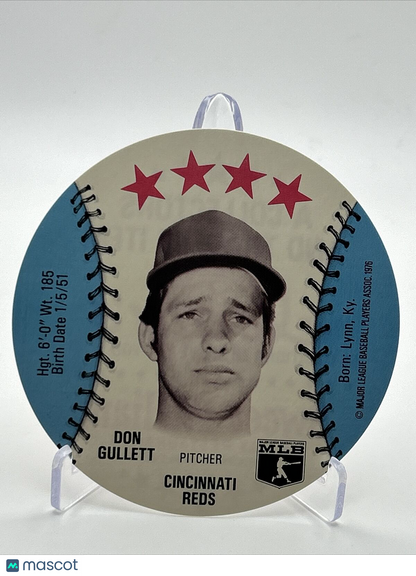 1976 Isaly's Sweet William Disc Don Gullett Baseball Card NM-MT FREE SHIPPING