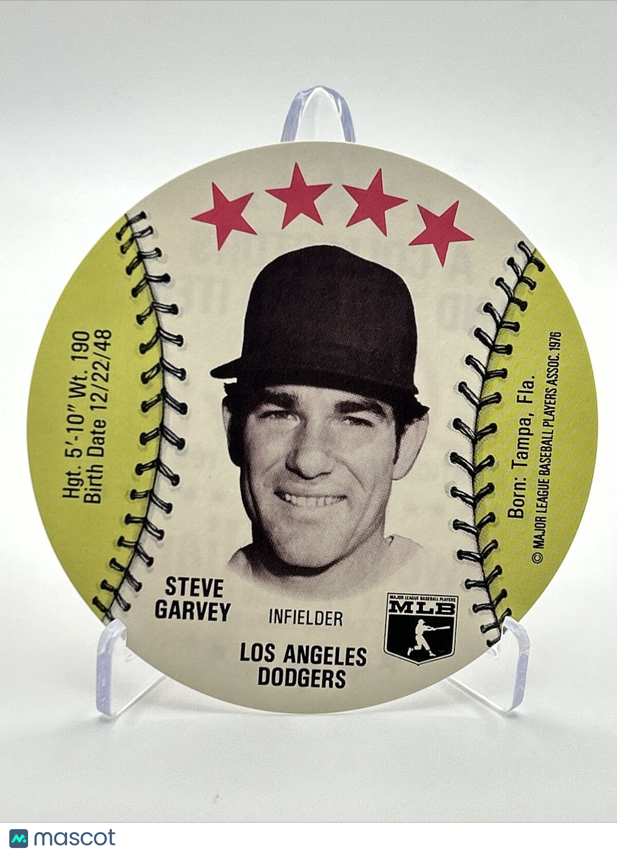 1976 Isaly's Sweet William Disc Steve Garvey Baseball Card NM-MT FREE SHIPPING