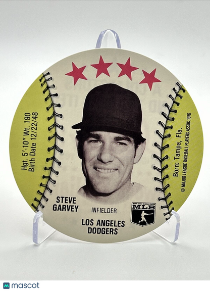 1976 Isaly's Sweet William Disc Steve Garvey Baseball Card NM-MT FREE SHIPPING