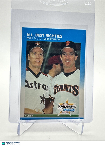 1987 Fleer Mike Scott/Mike Krukow Baseball Card #630 Mint FREE SHIPPING