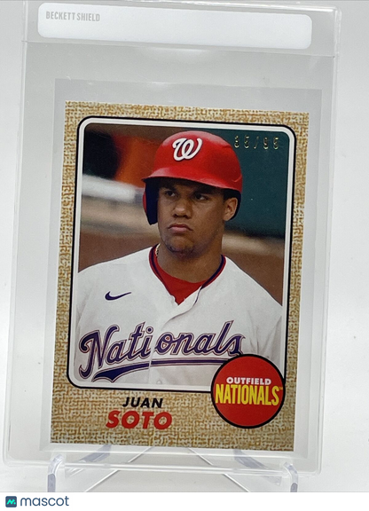 2021 Topps Transcendent Juan Soto Baseball Card #1968-JS 35/95 1968 Topps