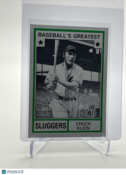1982 TCMA Greatest Sluggers Chuck Klein Baseball Card #26 Mint FREE SHIPPING