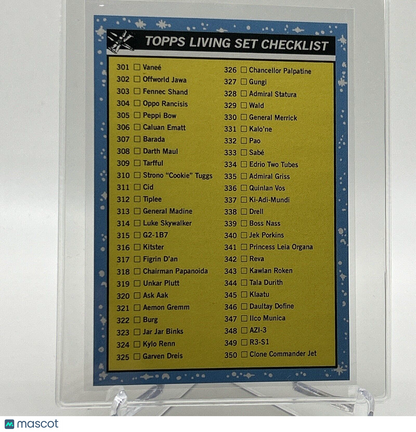 2023 Topps Star Wars Living Set Checklist 301-400 Card Mint FREE SHIPPING
