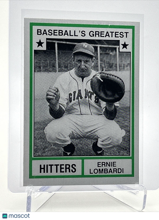 1982 TCMA Greatest Hitters Ernie Lombardi Baseball Card #39 Mint FREE SHIPPING