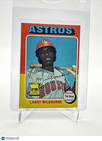 1975 Topps Larry Milbourne Rookie Baseball Card #512 NM Quality FREE SHIPPING