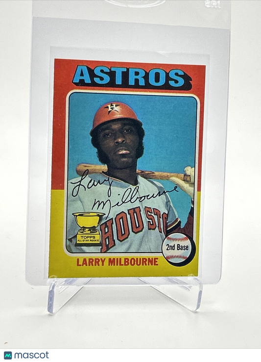 1975 Topps Larry Milbourne Rookie Baseball Card #512 NM Quality FREE SHIPPING