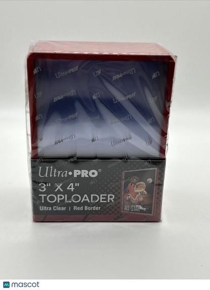 Ultra Pro 3X4 RED BORDER Toploaders 35pt 1 Pack of 25 for Standard Sized Cards