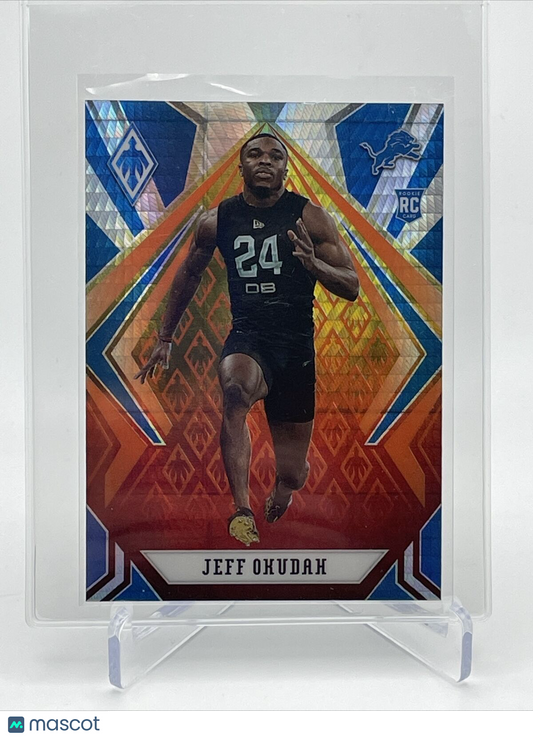 2020 Panini Phoenix FIRE BURST Jeff Okudah Rookie Card #143 Mint FREE SHIPPING