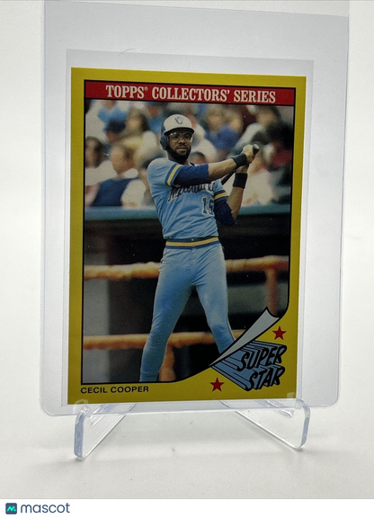 1986 Topps Baseball Champion Superstars Cecil Cooper Card #8 Mint FREE SHIPPING