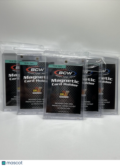 BCW Magnetic Card Holder 75pt Point with UV Protection, lot of 5 holders