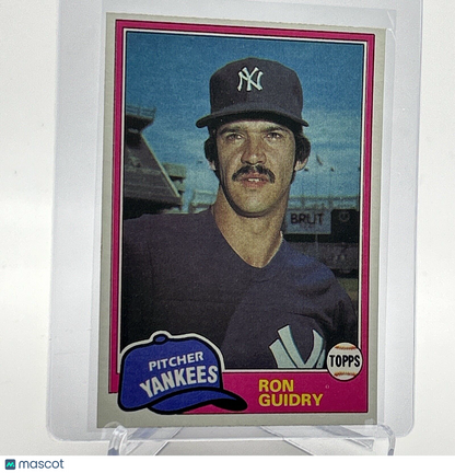 1981 Topps Ron Guidry Baseball Card #250 NM-Mint FREE SHIPPING