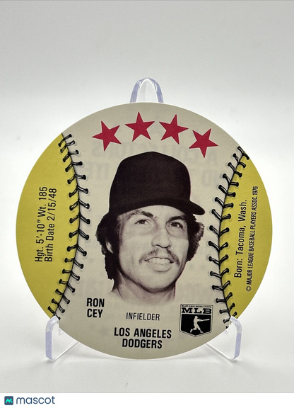 1976 Isaly's Sweet William Disc Ron Cey Baseball Card NM-MT FREE SHIPPING