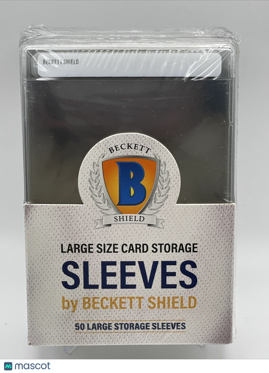 Beckett Shield Large Size Semi-Rigid Sleeves 1 Pack of 50 YOU CHOOSE QUANTITY