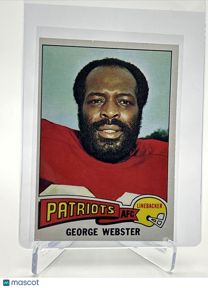 1975 Topps George Webster Football Card #186 EX-MT Quality FREE SHIPPING