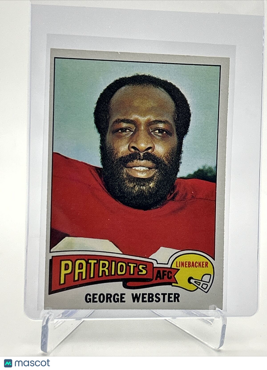 1975 Topps George Webster Football Card #186 EX-MT Quality FREE SHIPPING