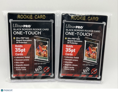Ultra Pro One-Touch Black Border 35pt Point ROOKIE Magnetic Holder, lot of 2